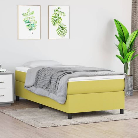 Sommier à ressorts de lit - Sommier pour Adulte et Enfant - Vert 100x200 cm Tissu BV723251 - BonneVie (1/5)