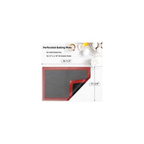 2 tapis de cuisson en silicone à micropores (1/4)