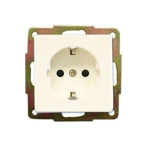 Spina base 2P con incasso GS bianco TT