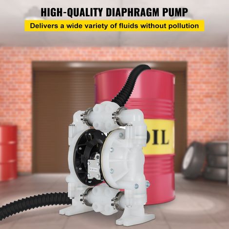 Pompe pneumatique à double diaphragme, entrée et sortie industrielles chimiques de 25,4 mm (1/5)