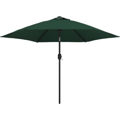 Ombrellone da esterno con palo in acciaio 3 m verde 020008735