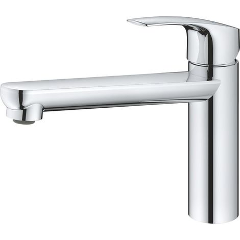 GROHE Einhand-Spültischbatterie Eurosmart 30463, mittelhoher Auslauf, Einlochmontage, schwenkbarer Gussauslauf, Schwenkbereich 140°, chrom (1/5)