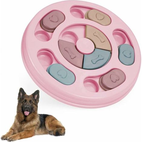 Interaktives Hundespielzeug, Lernspielzeug für Hunde, Futterautomat für Hunde, Lernspielzeug für Katzen und Hunde (Rosa) (1/5)