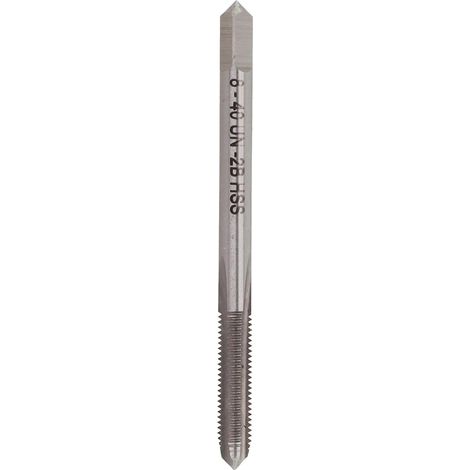 Taraud 8-40 UNC HSS 6542 argenté trous débouchants, pour CNC (1/5)
