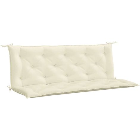 Maison Exclusive - Gartenbank-Auflage Cremeweiß 150x(50+50)x7 cm