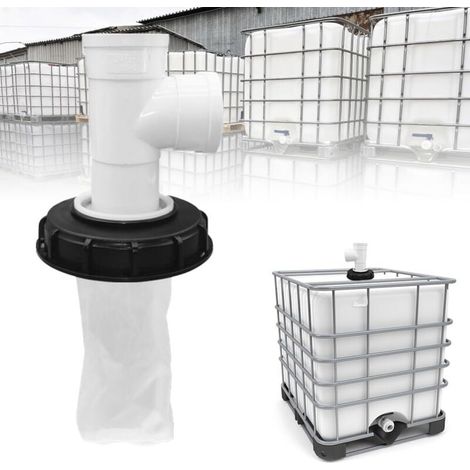 Couvercle de filtre de réservoir IBC, housse en nylon lavable (avec couvercle), pour réservoir d'eau de pluie de 165 mm, té vertical, 1 pièce (1/5)
