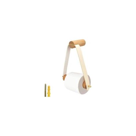 Porte Papier Toilette Bois Mural Support pour Rouleau de Papier Toilette Porte Rouleau en Bois 18CM20CM Porte Rouleau de Papier Toilette pour Salle de Bain, Cuisine, Dortoir, Hôtel (1/5)