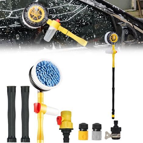 Kit de limpieza profesional para lavado de autos con mopa de microfibra de chenilla y herramienta de rotación automática de 360 ​​grados para parabrisas, ventanas y puertas – Alta resistencia, bricola (1/5)