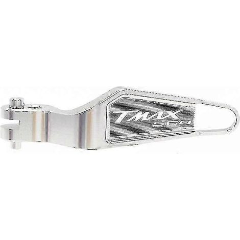Compatible avec Yamaha T-Max 560, T-Max 530, T-Max 560 Tech Max et T-Max 530 : levier de frein à main de stationnement en aluminium usiné CNC (TMAX560 argent). (1/5)