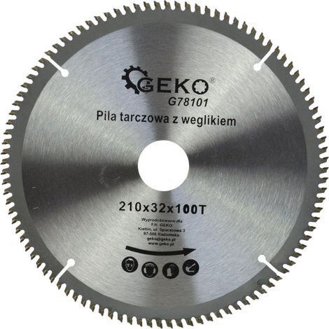 Lame de scie circulaire geko 210x100T carbure 210 mm (1/3)