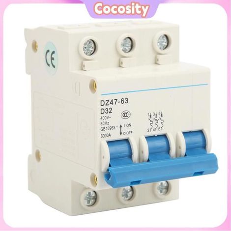 Disjoncteur miniature 3P - COCOSITY - 3P - Montage Rail DIN - Nylon PA66 ignifuge - Basse tension (1/5)