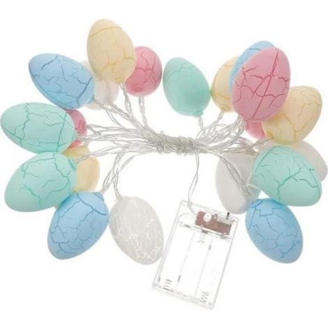 Guirlande lumineuse - - Oeuf Fêlé - 3m - Bleu - Intérieur - Pile - Enfant (1/4)