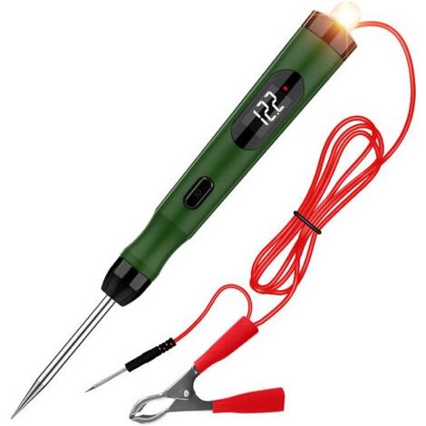 6V 12V 24V Automobile Testeur Electrique Stylo Testeur de Tension avec écran LCD, Test de Polarité,Lampe,Testeur Fusible Voiture (1/3)