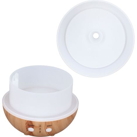 250 ml Diffusor für ätherische Öle aus Holz, Luftbefeuchter mit Nachtlicht, USB-betrieben, natürliche Holzoptik. (1/5)