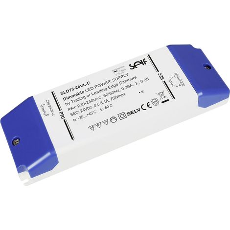 Self Electronics SLD75-24VL-E LED-Trafo Konstantspannung 75 W 0.5 - 3.1 A 24 V/DC dimmbar, Möbelzul