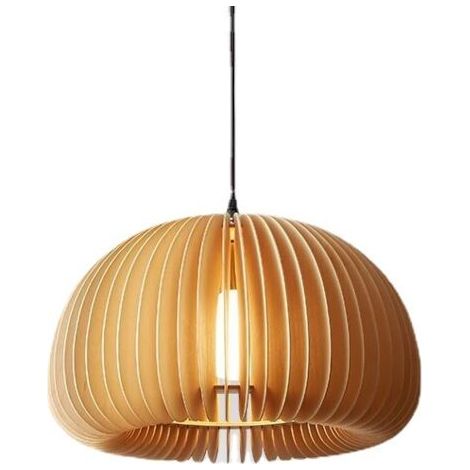 Lampada a sospensione moderna in rattan in stile rustico, lampada rotonda in bambù in stile retrò, ideale per bar, caffetteria, ufficio, sala da tè, scale o soggiorno (dimensioni: 18 cm).
