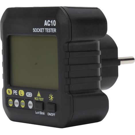 Testeur de prises électriques avec affichage LED pour prise domestique UE 220 V (1/5)