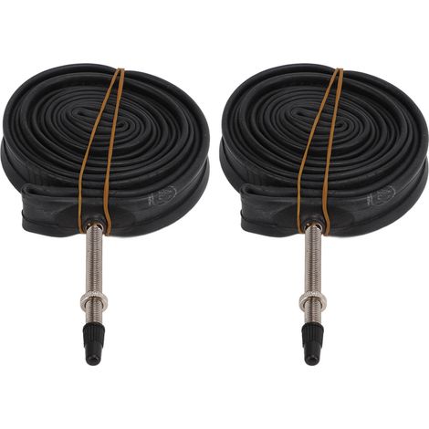 2 Pièces Chambre à Air Vélos 700x23C Valve Française 48mm pour Vélo Route et VTT, Tube Butyle (1/5)