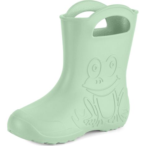 Ladeheid EVA Gummistiefel Damen federleichte wasserdichte Damenschuhe Regenschuhe LA-CA-09 (Olivegrün, 38/39 EU)