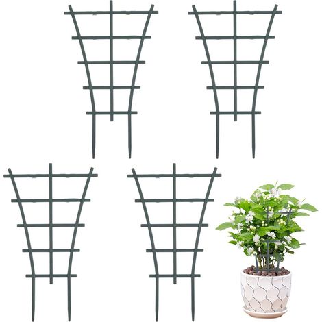 Lot de 4 treillis pour plantes d'intérieur - Treillis pour plantes grimpantes d'intérieur - Mini treillis de jardin pour plantes en pot, échelle pour plantes d'intérieur et de vigne (1/5)