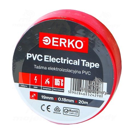 Großes Isolierband 19 mm 20 m rot von Erko