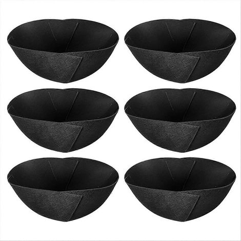 6 pièces 14 pouces tissu jardinière panier Liner Felt pot de fleurs Liners suspendu plante panier Fiber Insert pour (1/5)