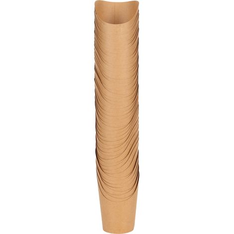 50 Pièces Porte-Frites en Papier Kraft Imperméable, Boîte à Popcorn Résistante à l'Huile pour Fêtes et Livraison (1/5)