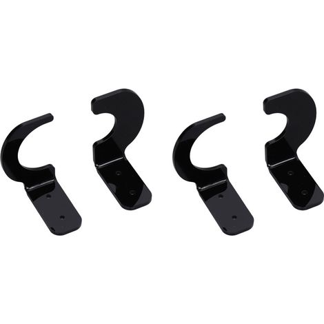 Juego de 2 soportes de pared para espadas, fabricados en acrílico negro, para el hogar o la oficina. (1/5)