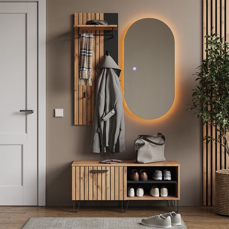 Armario Amber, Roble Wotan, 43 x 110 cm 3 partes, Vicco