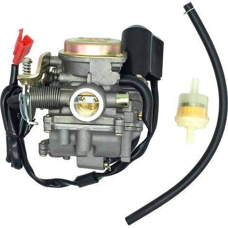 Carburador Para Scooter 139QMB 50cc 4 Tiempos Con Electrovalvula - Compatible GY6 PD18J - 38 mm Entrada 18 mm Salida - Unidad (1/5)