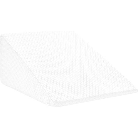 Leg Pillow Plain White 60 x 50 x 30 cm Memory Foam vidaXL