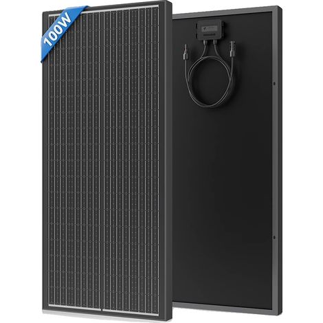 Panneau Solaire, Construction Durable, Haute Efficacité, 100W 1Pcs (1/2)