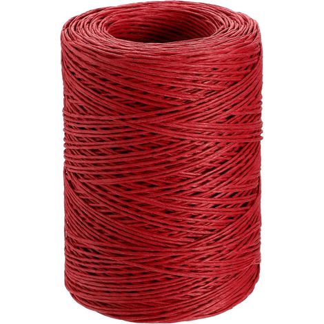 Filiyano-Fil de fer floral, fil de ligature pour vigne, fil de fer rustique pour bouquets de fleurs (rouge, 205 mètres) (1/5)