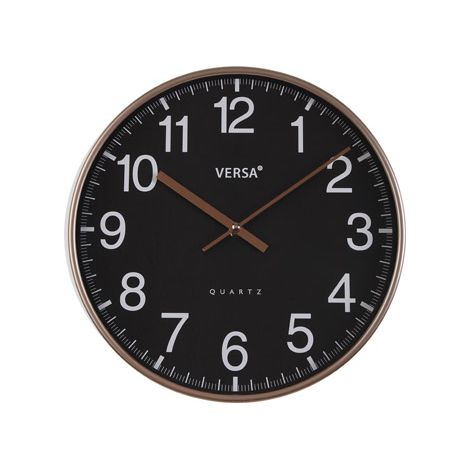 RELOJ PARED REDONDO NEGRO