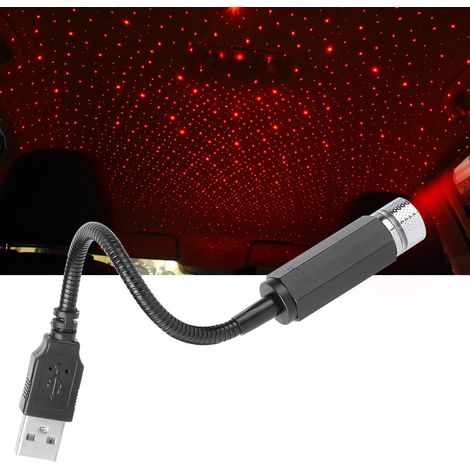 Projecteur d'ambiance romantique USB pour toit de voiture réglable avec ciel étoilé et lumière rouge décorative (1/5)