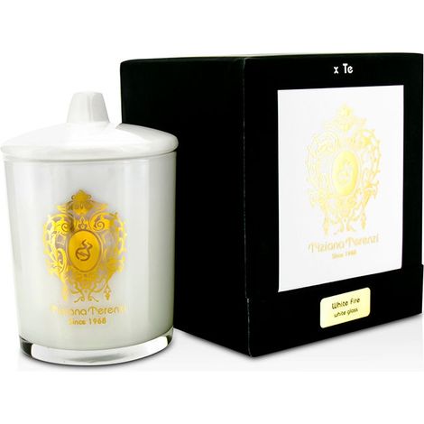 Vela perfumada de vidrio blanco White Fire 170 g