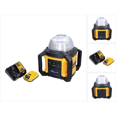 DeWalt DCL 074 D1 Proyector recargable para obras 18 V 5000 lm 4000 Kelvin + 1x batería recargable 2,0 Ah + cargador (1/5)