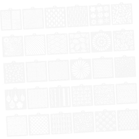 30 Pièces Pochoirs Décoratifs Réutilisables pour Peinture Artisanat Modèles (1/5)