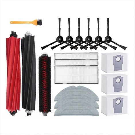 Pièces détachées pour aspirateur robot S8, S8 Pro Ultra, S8+ et G20 : filtre HEPA, sac à poussière et brosse de nettoyage.