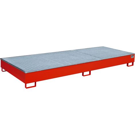 Bauer Regalwanne mit PE-Einsatz RW-GR 3300-2 PE, lackiert, Feuerrot