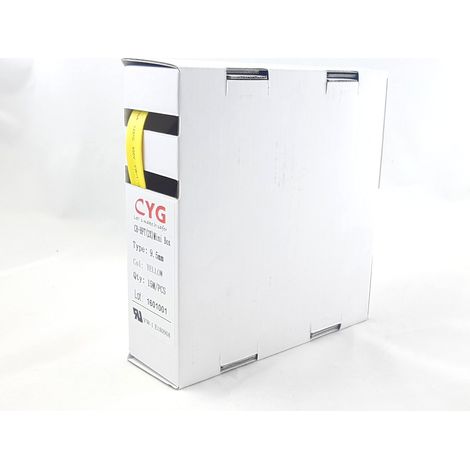Tubo termorestringente 9,5mm Box 15mts giallo Hft9.5/box-ye