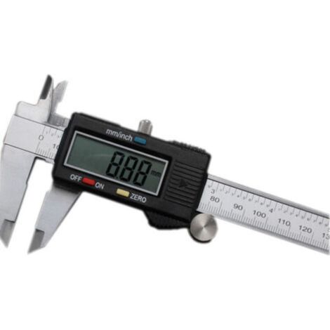 Pied a Coulisse, Pied à Coulisse Digital 150mm Acier Inoxydable Grand Écran LCD Précision Réglable 0.01mm, mm/inch conversion, Résiste aux Eclaboussures, Mesure de l'industrie domestiqu (1/4)