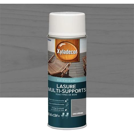 Lasure Xyladécor Multi-supports aérosol Gris urbain 0,4 L (1/3)
