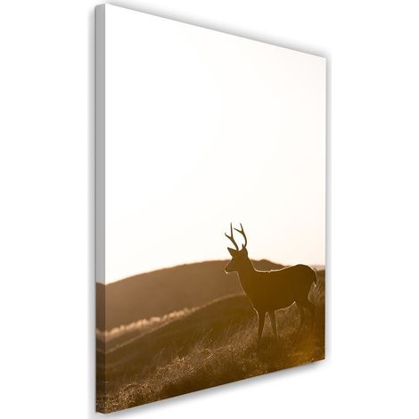 Tableau sur toile Cerfs Animaux Prairie 40x60 (1/5)