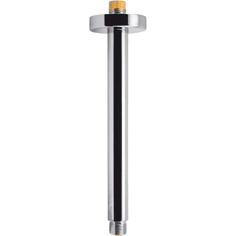 tecuro Brausearm Deckenarm Ø 20,5 x 400 mm für Regenbrausen, Messing verchromt (1/4)