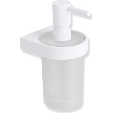 HEWI 800.06.11065 Distributeur de savon liquide DX en verre avec support Système 800 (1/2)