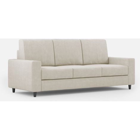 Divano 3 Posti 208x85x85 cm Sakar in Tessuto Latte (1/5)