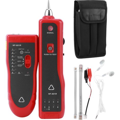 Testeur de câble réseau NF801, localisateur de lignes multifonction, détecteur de défauts pour fils téléphoniques (1/5)