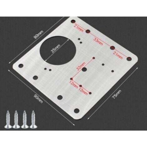 [Charnière de porte d'armoire] Fixation support plaque réparation en acier inoxydable pour meuble (1/4)