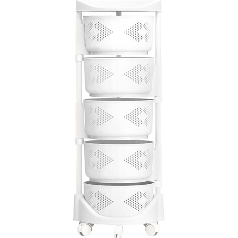 Étagère de rangement rotative pour cuisine et salon, rangement multicouche de petits fruits et légumes, facile à déplacer (1/5)
